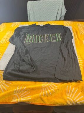 Port and Company Black Long Sleeve 'WICKED' Graphic Tee with Green Accent